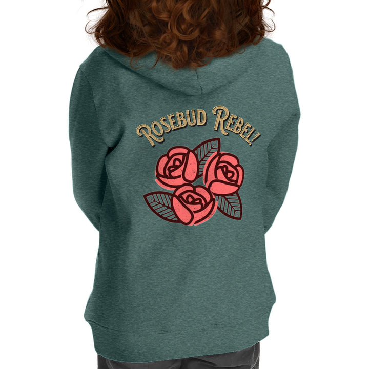 Rosebud Rebel Toddler Full-Zip Hoodie - Cute Toddler Hoodie - Flower Themed Kids' Hoodie