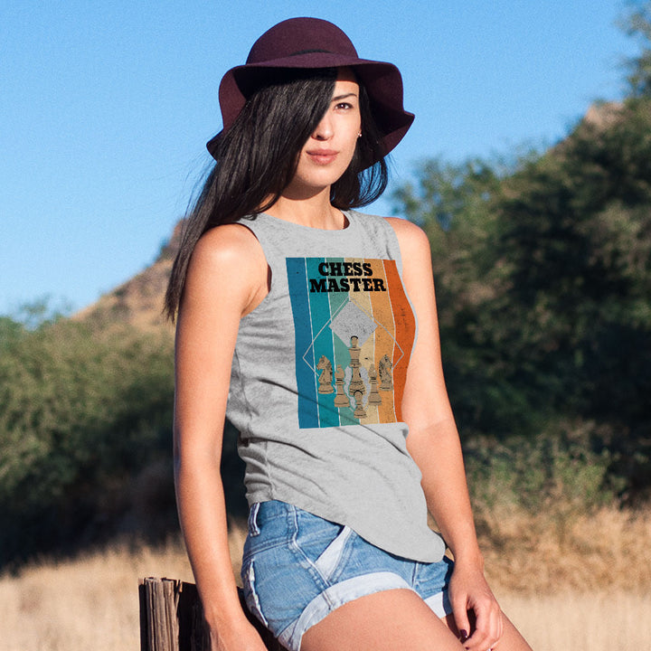 Chess Master Women's Muscle Tank - Board Game Tank Top - Art Workout Tank