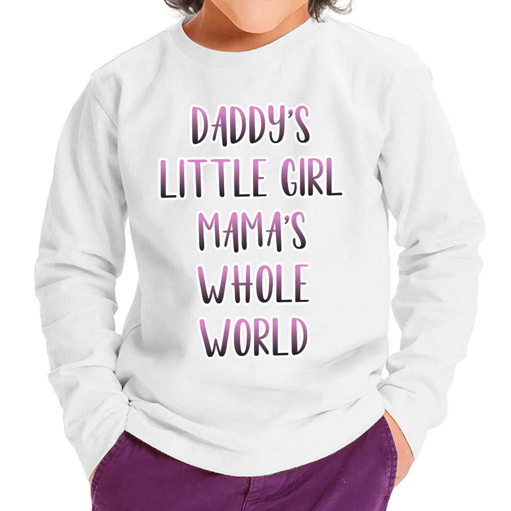 Daddy's Little Girl Toddler Long Sleeve T-Shirt - Cute Kids' T-Shirt - Printed Long Sleeve Tee