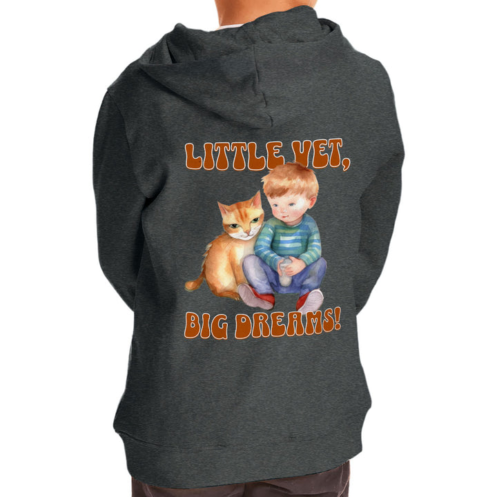 Little Vet Big Dream Toddler Full-Zip Hoodie - Cat Toddler Hoodie - Animal Lover Kids' Hoodie