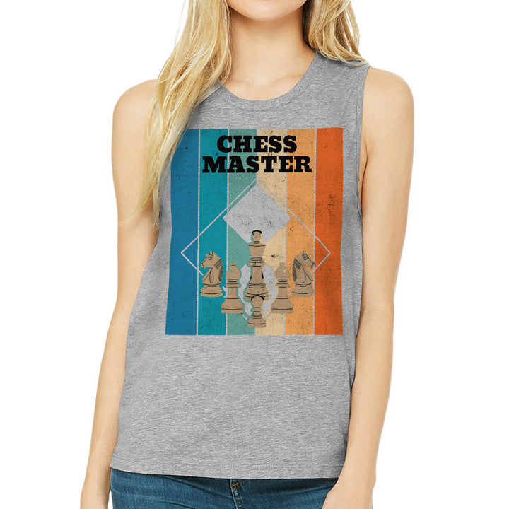 Chess Master Women's Muscle Tank - Board Game Tank Top - Art Workout Tank