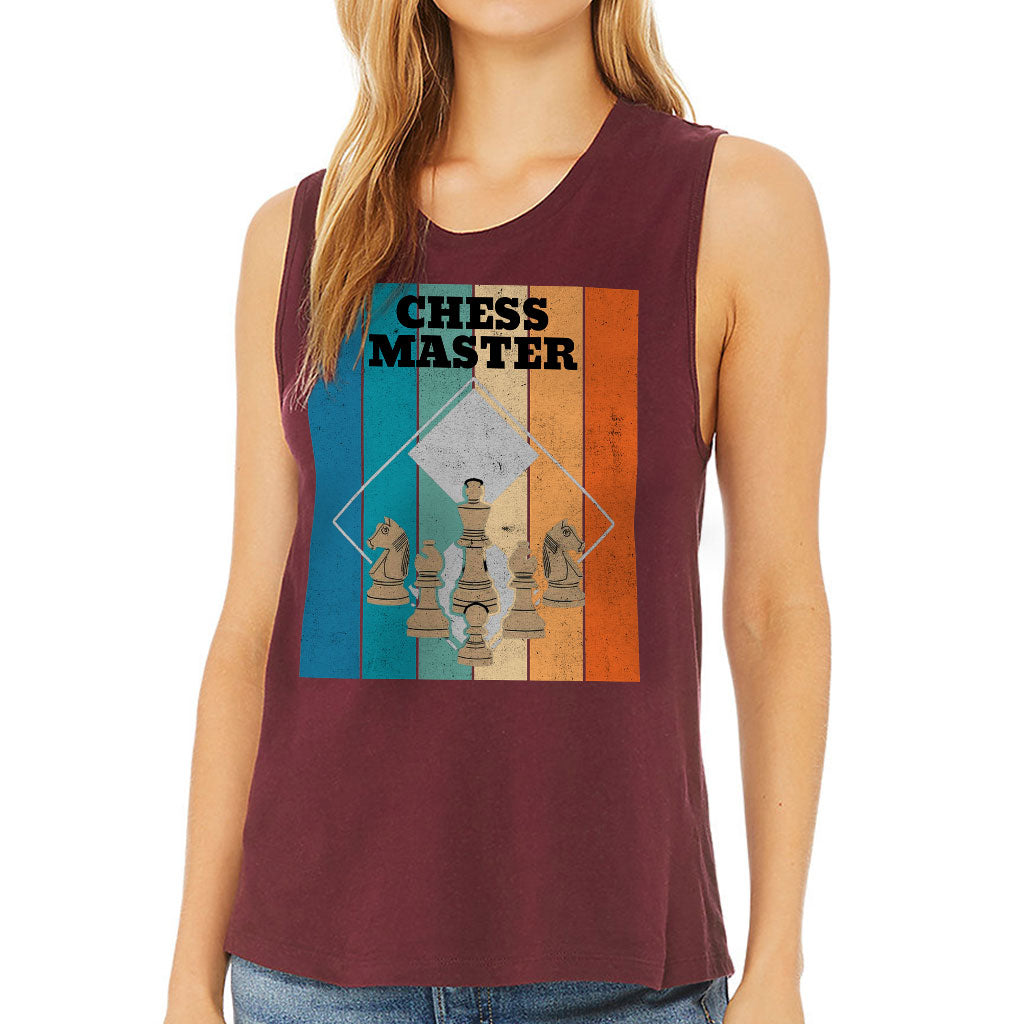 Chess Master Women's Muscle Tank - Board Game Tank Top - Art Workout Tank