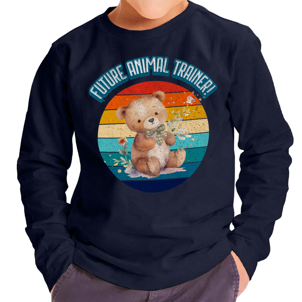 Future Animal Trainer Toddler Long Sleeve T-Shirt - Teddy Bear Kids' T-Shirt - Printed Long Sleeve Tee