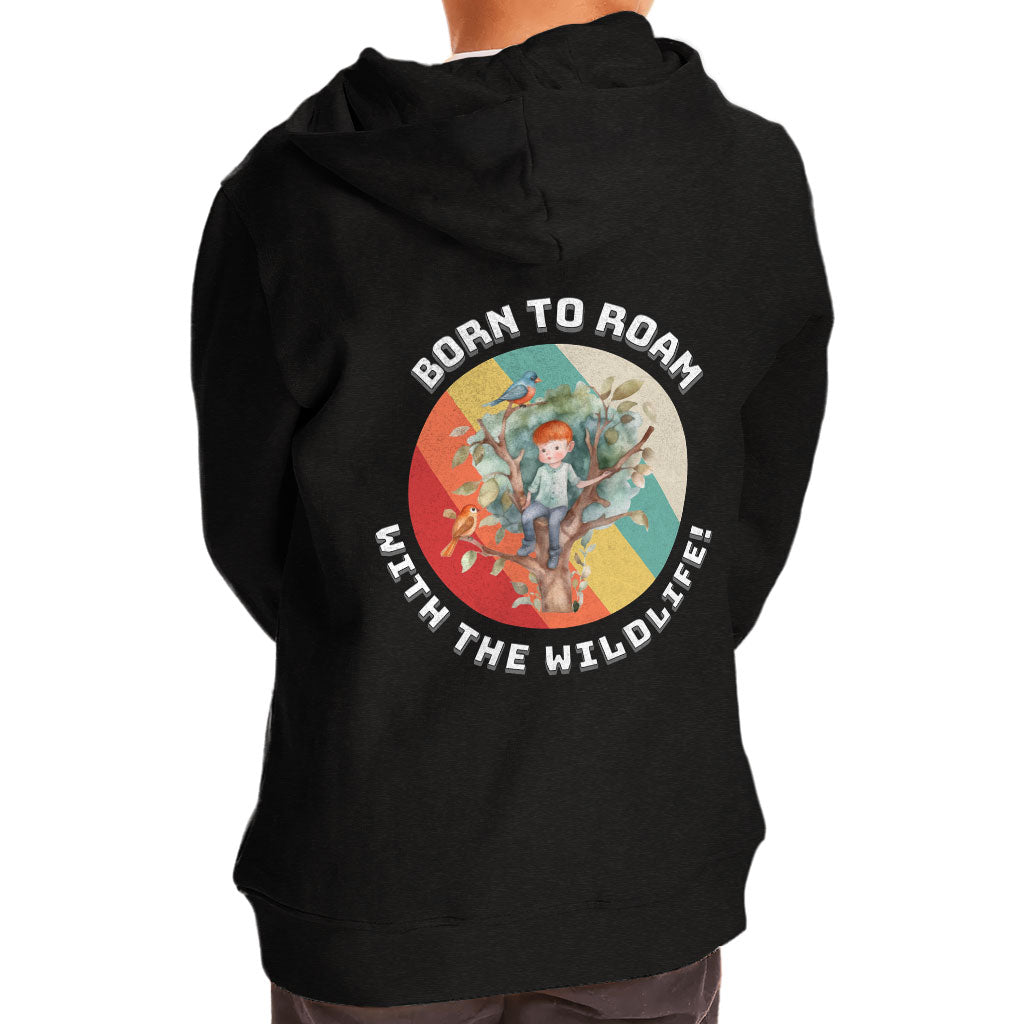 Born to Roam Toddler Full-Zip Hoodie - Birds Toddler Hoodie - Colorful Kids' Hoodie