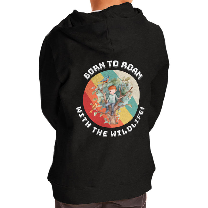 Born to Roam Toddler Full-Zip Hoodie - Birds Toddler Hoodie - Colorful Kids' Hoodie