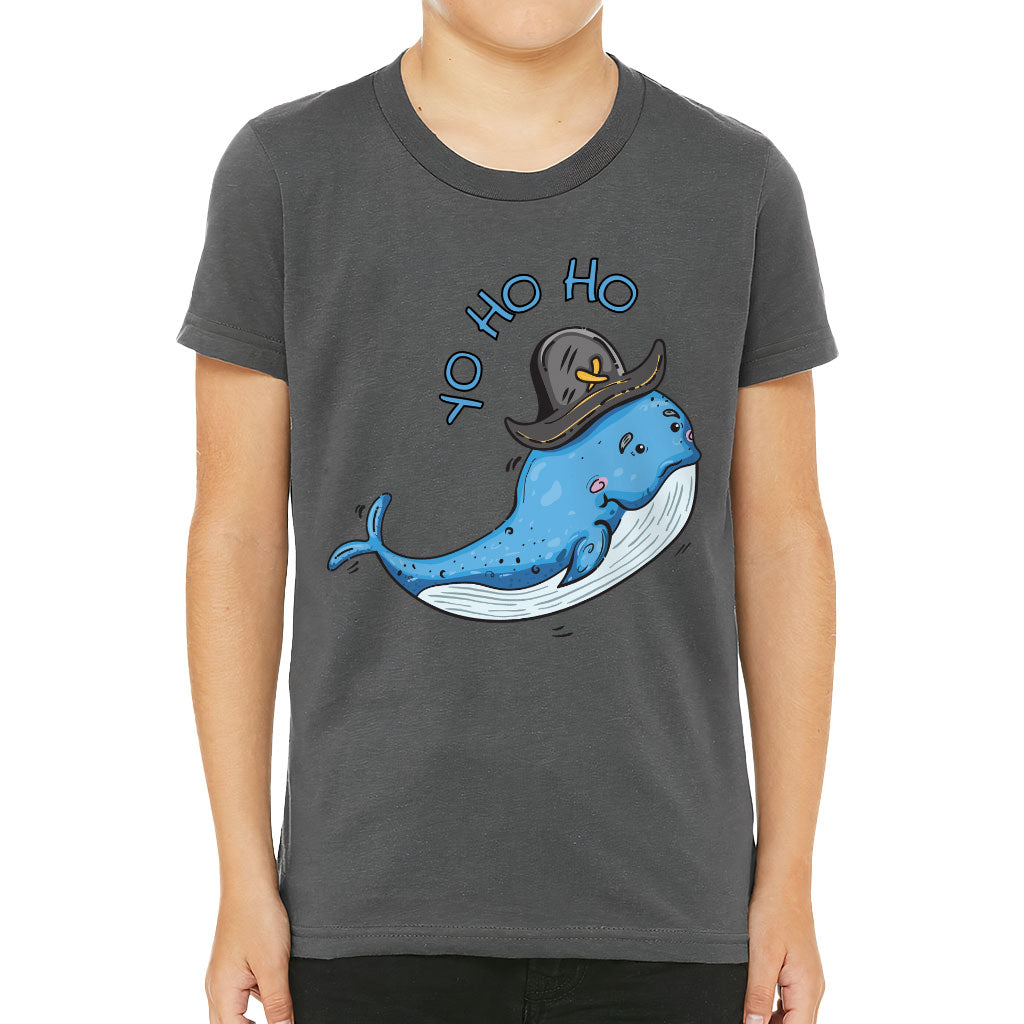 Whale Print Kids' T-Shirt - Yo Ho Ho T-Shirt - Graphic Tee Shirt for Kids