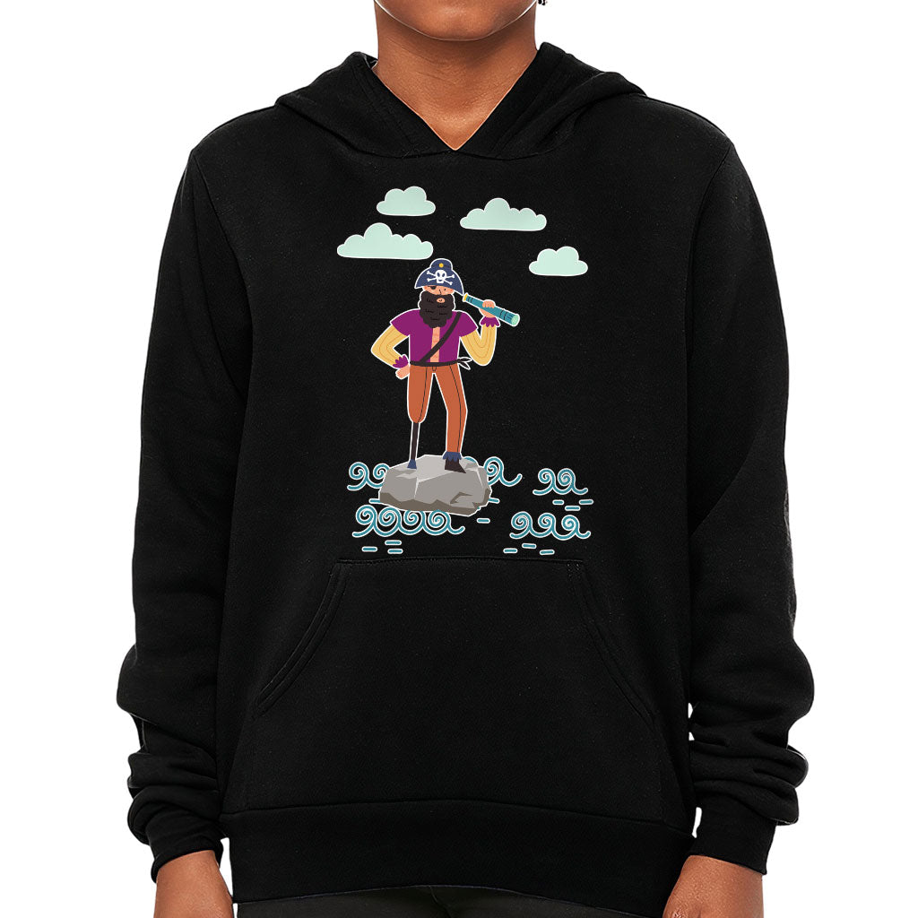Cute Pirate Kids' Sponge Fleece Hoodie - Flag Kids' Hoodie - Graphic Hoodie for Kids