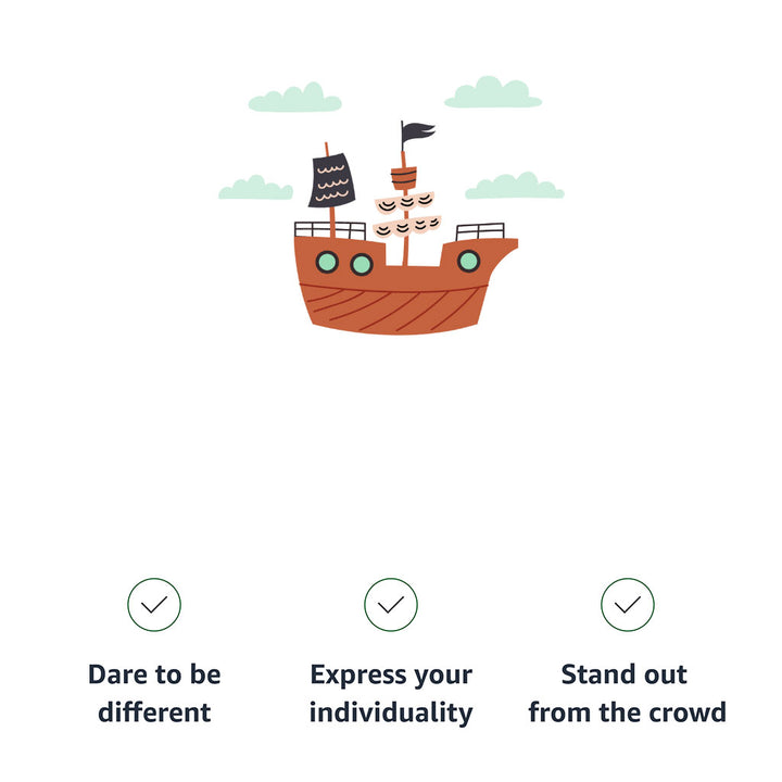 Pirate Ship Hooded Denim Jacket for Kids - Themed Jean Jacket - Bright Art Denim Jacket for Kids