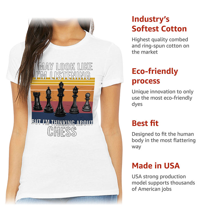 Chess Slim Fit T-Shirt - Bright Women's T-Shirt - Colorful Slim Fit Tee