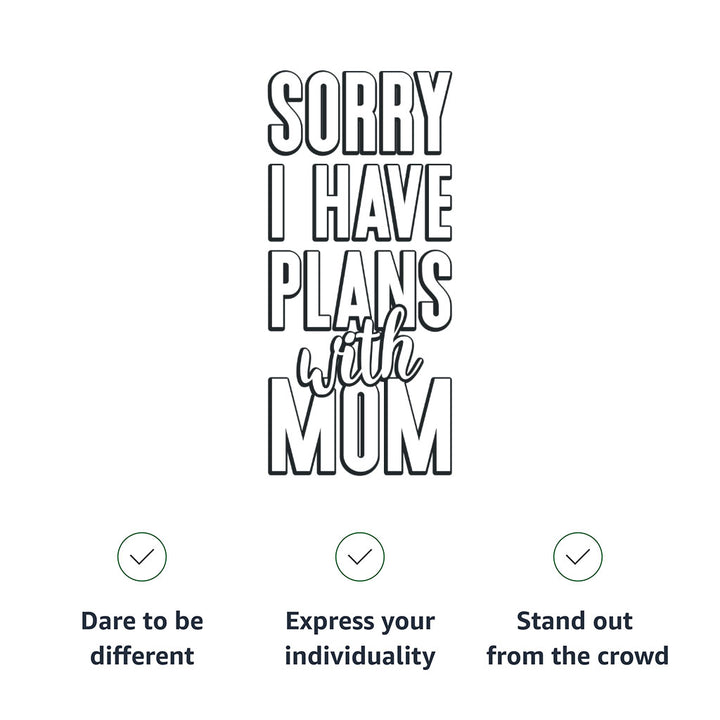 Sorry I Have Plans With Mom Toddler Hooded Denim Jacket - Cute Jean Jacket - Themed Denim Jacket for Kids