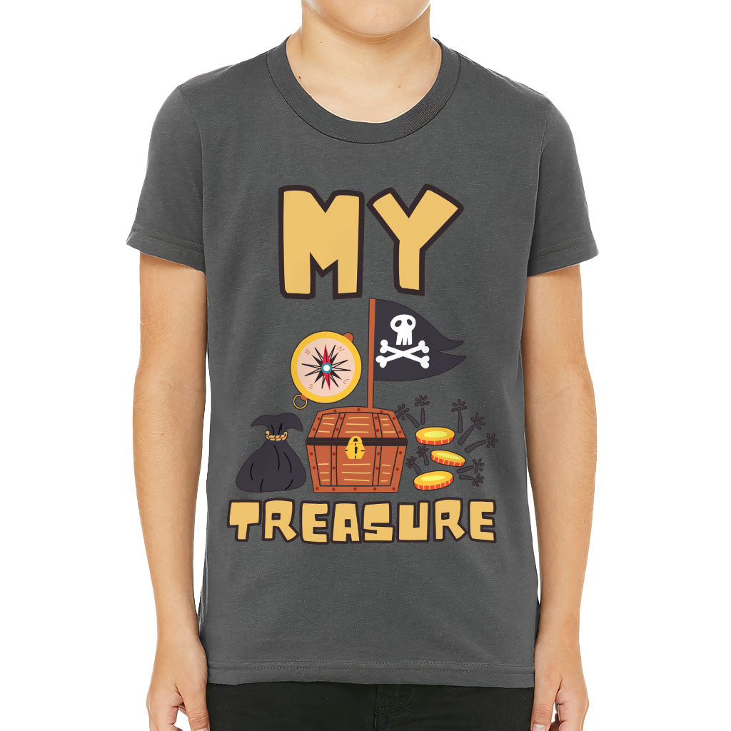 My Treasure Kids' T-Shirt - Pirate Design T-Shirt - Colorful Tee Shirt for Kids