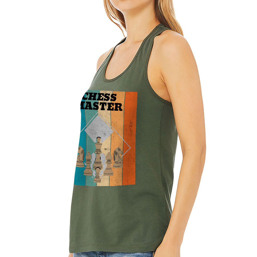 Chess Master Women's Racerback Tank - Board Game Tank Top - Art Workout Tank