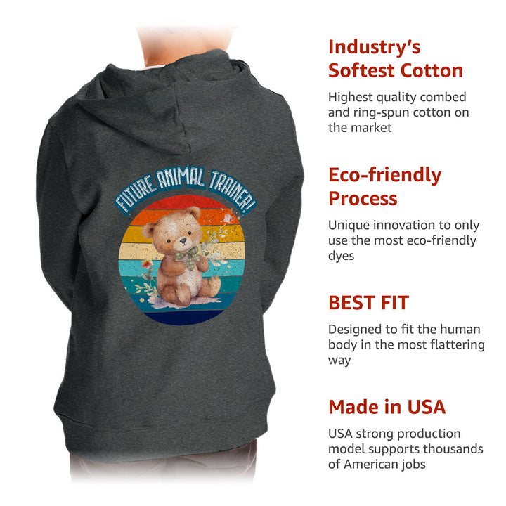 Future Animal Trainer Toddler Full-Zip Hoodie - Teddy Bear Toddler Hoodie - Printed Kids' Hoodie