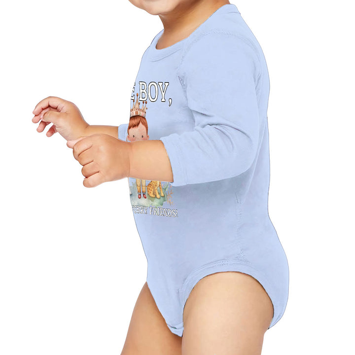 Many Furry Friends Baby Long Sleeve Onesie - Animal Lover Baby Long Sleeve Bodysuit - Graphic Baby One-Piece