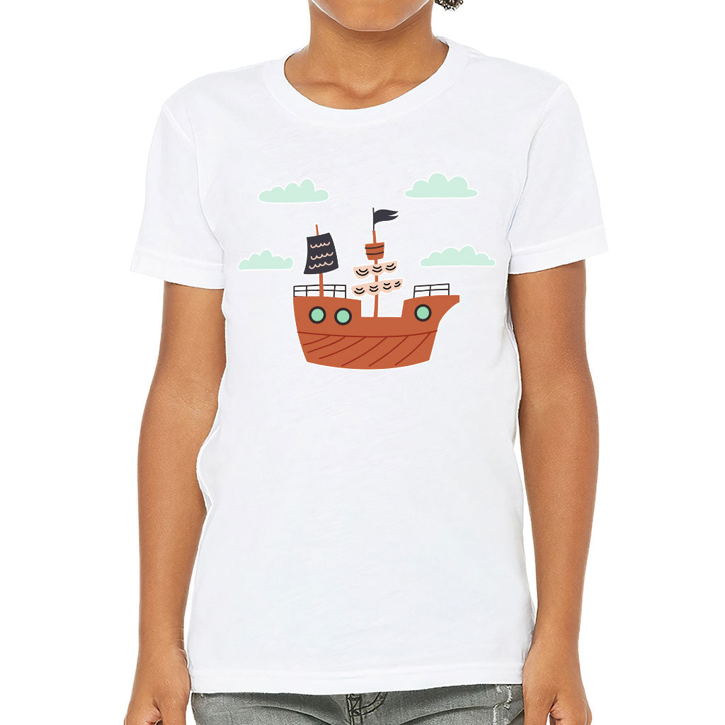 Pirate Ship Kids' T-Shirt - Themed T-Shirt - Bright Art Tee Shirt for Kids