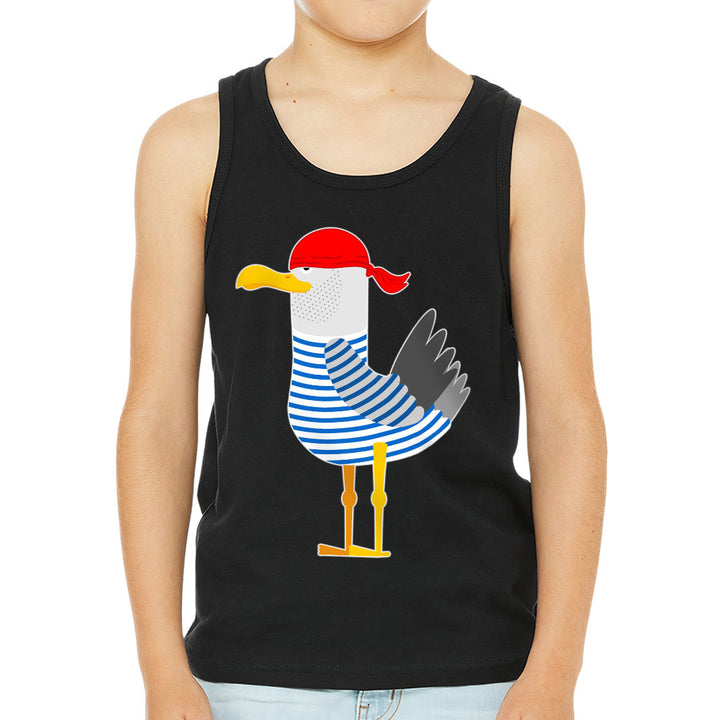 Bird Pirate Kids' Jersey Tank - Cool Sleeveless T-Shirt - Printed Kids' Tank Top