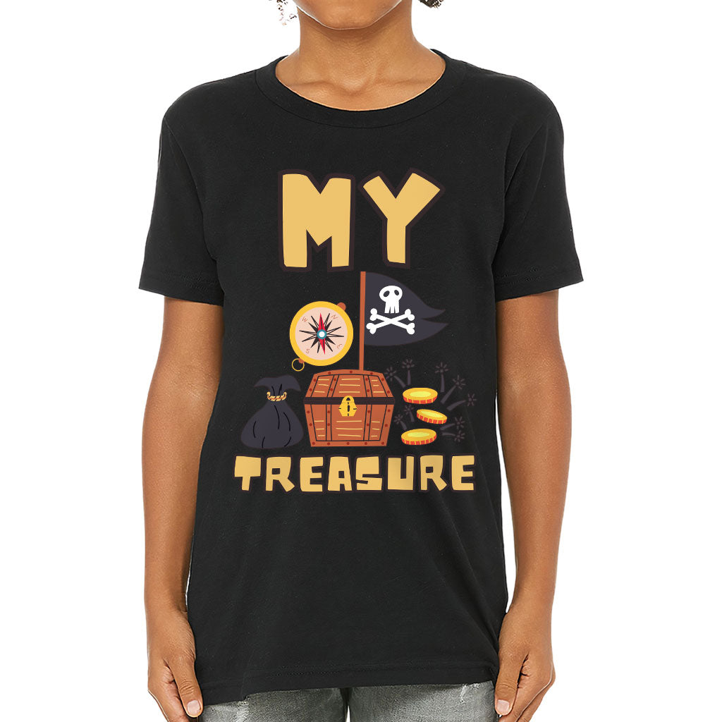 My Treasure Kids' T-Shirt - Pirate Design T-Shirt - Colorful Tee Shirt for Kids