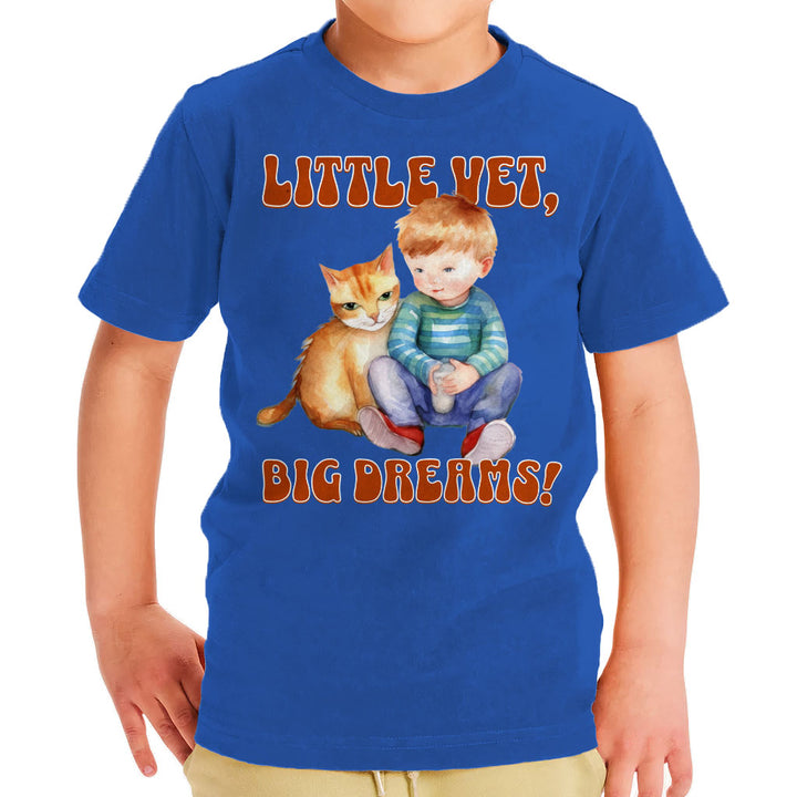 Little Vet Big Dream Toddler T-Shirt - Cat Kids' T-Shirt - Animal Lover Tee Shirt for Toddler