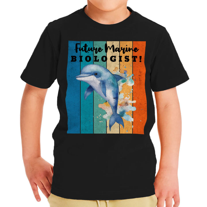 Future Marine Biologist Toddler T-Shirt - Dolphin Kids' T-Shirt - Printed Tee Shirt for Toddler