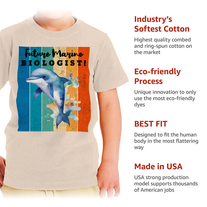 Future Marine Biologist Toddler T-Shirt - Dolphin Kids' T-Shirt - Printed Tee Shirt for Toddler