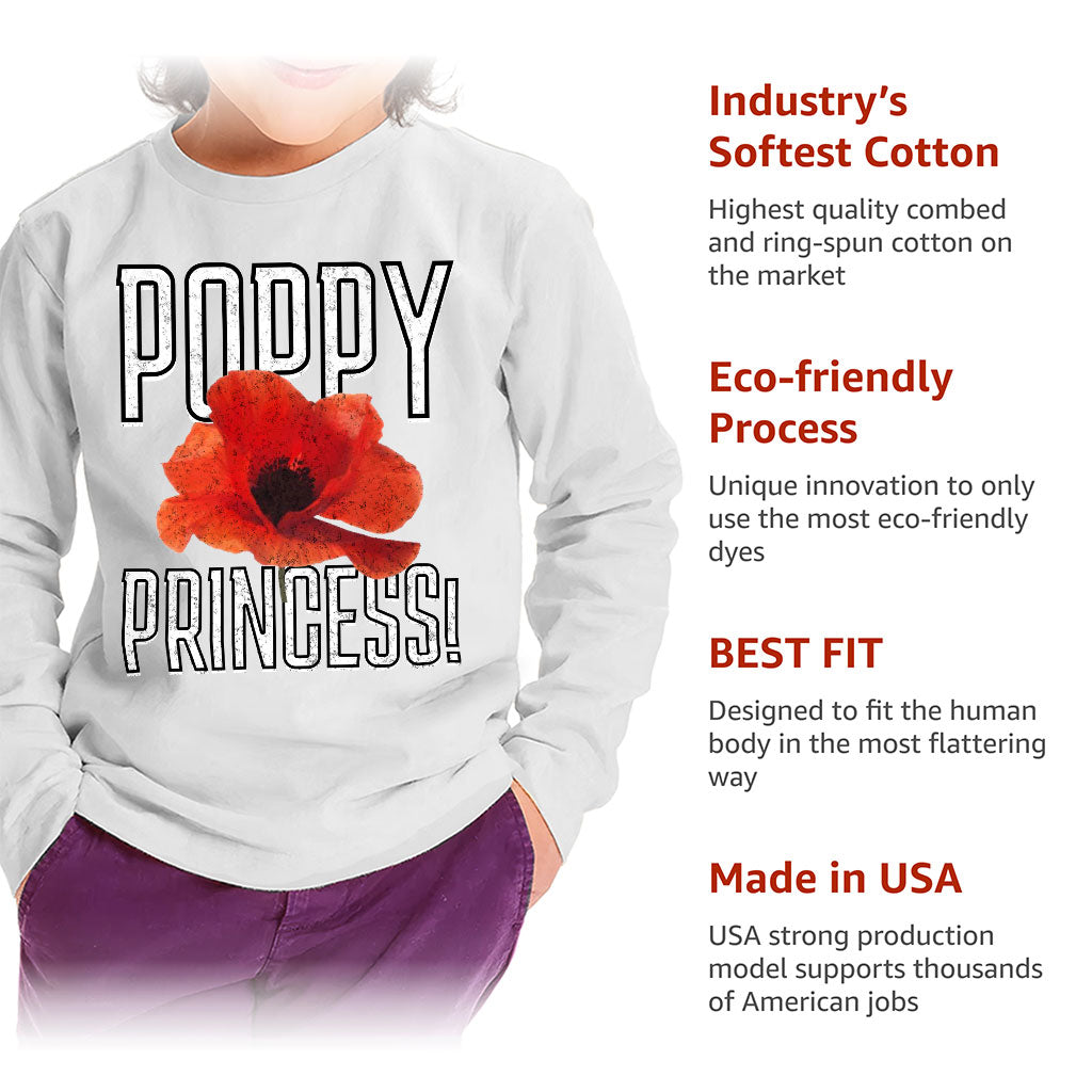 Poppy Princess Toddler Long Sleeve T-Shirt - Cute Kids' T-Shirt - Themed Long Sleeve Tee