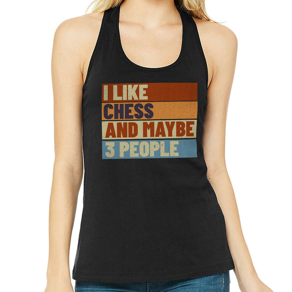 I Like Chess Women's Racerback Tank - Colorful Tank Top - Art Workout Tank