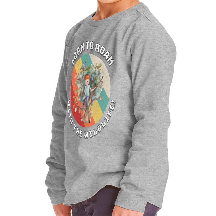 Born to Roam Toddler Long Sleeve T-Shirt - Birds Kids' T-Shirt - Colorful Long Sleeve Tee