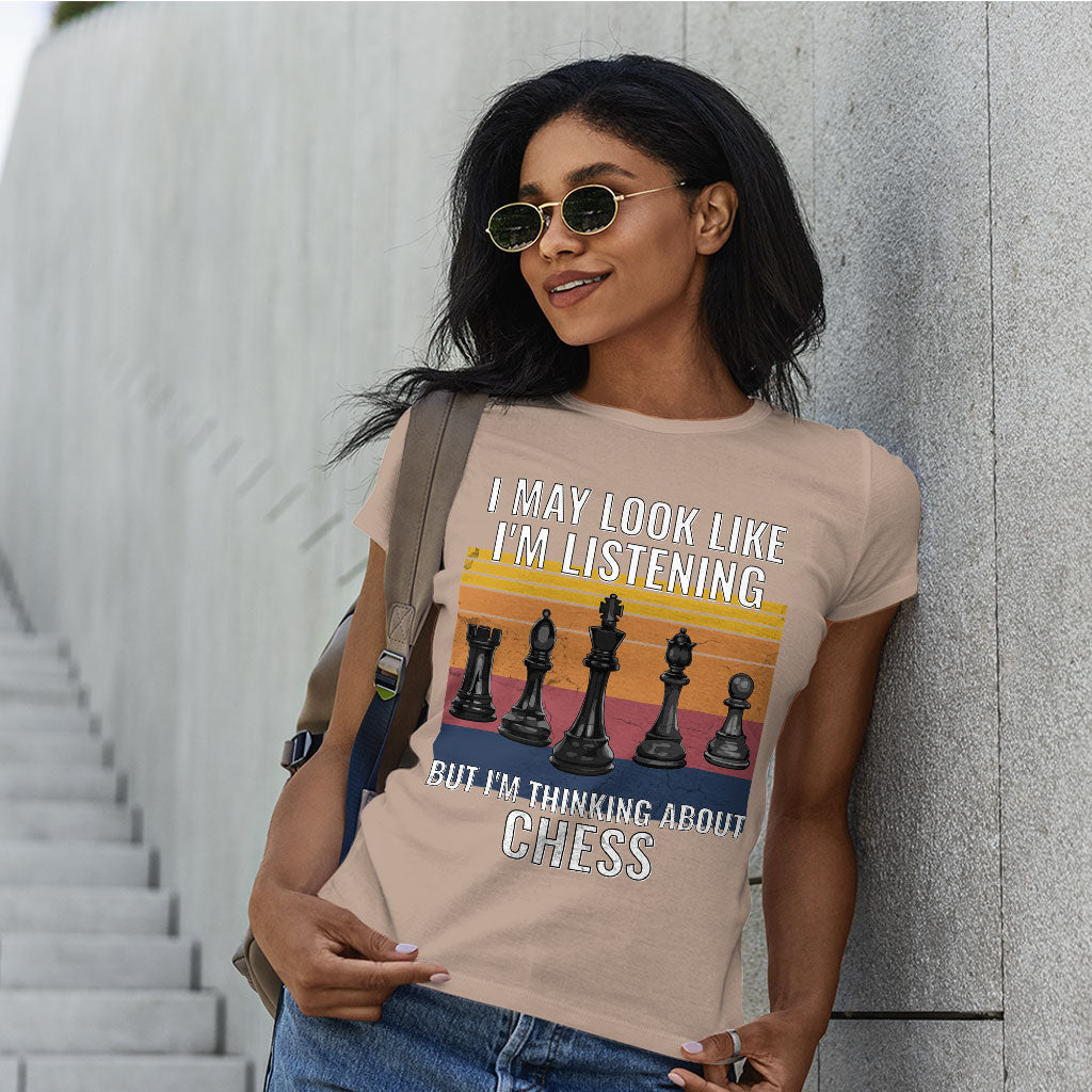 Chess Slim Fit T-Shirt - Bright Women's T-Shirt - Colorful Slim Fit Tee