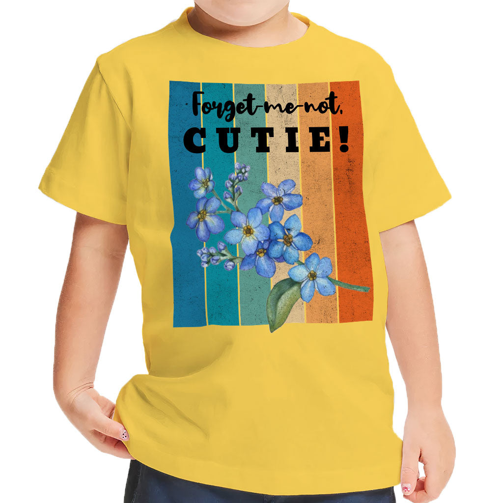 Forget-me-not Cutie Toddler T-Shirt - Vintage Kids' T-Shirt - Bright Tee Shirt for Toddler