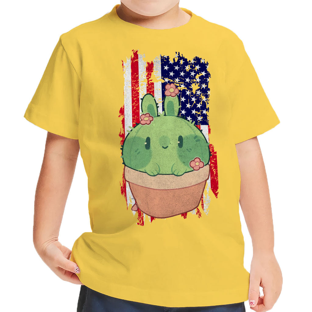 Little Cactus Toddler T-Shirt - Flag Kids' T-Shirt - Themed Tee Shirt for Toddler