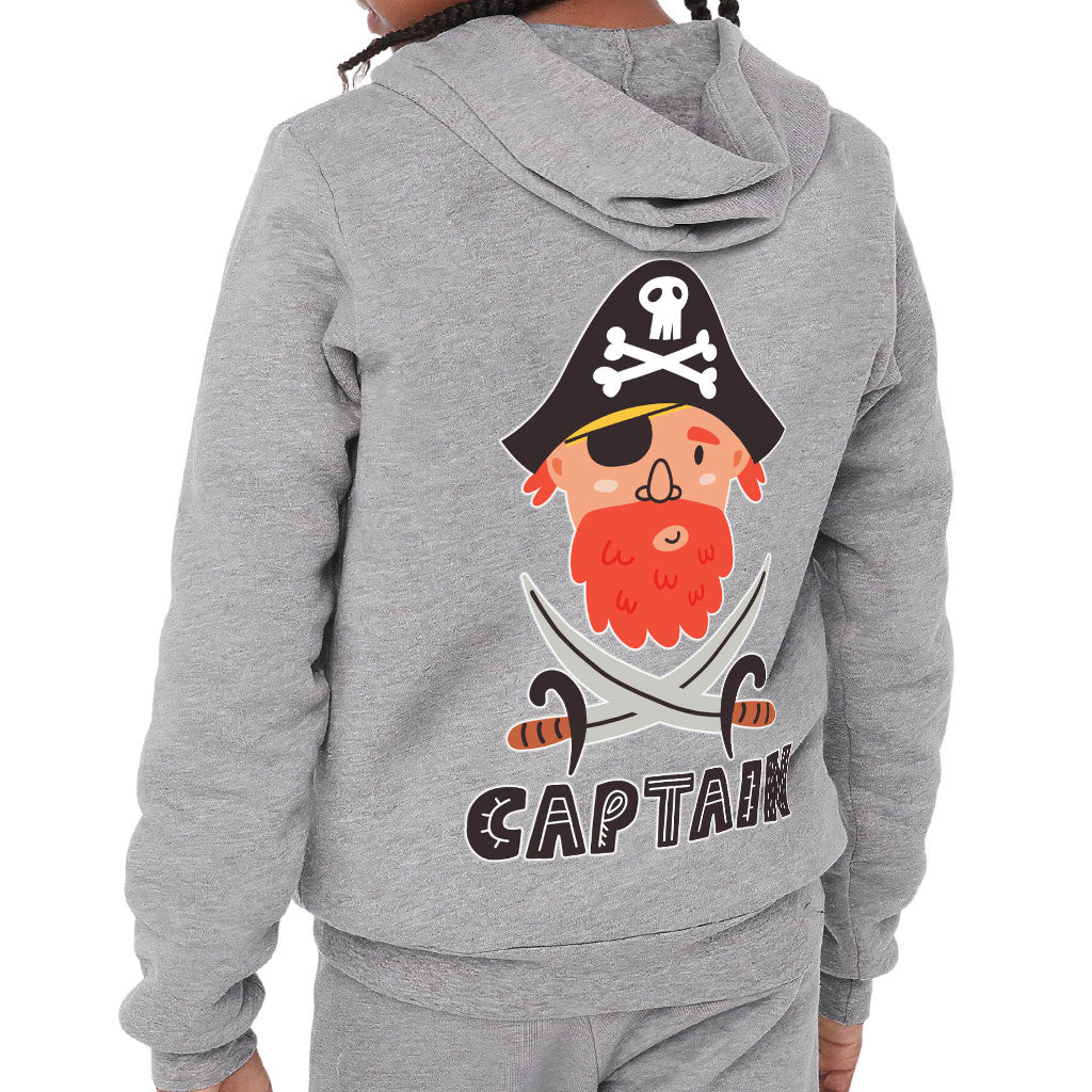 Captain Kids' Full-Zip Hoodie - Pirate Themed Hooded Sweatshirt - Cool Kids' Hoodie