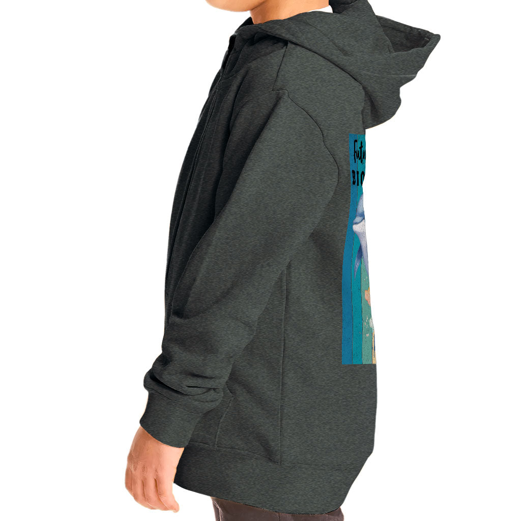 Future Marine Biologist Toddler Full-Zip Hoodie - Dolphin Toddler Hoodie - Printed Kids' Hoodie