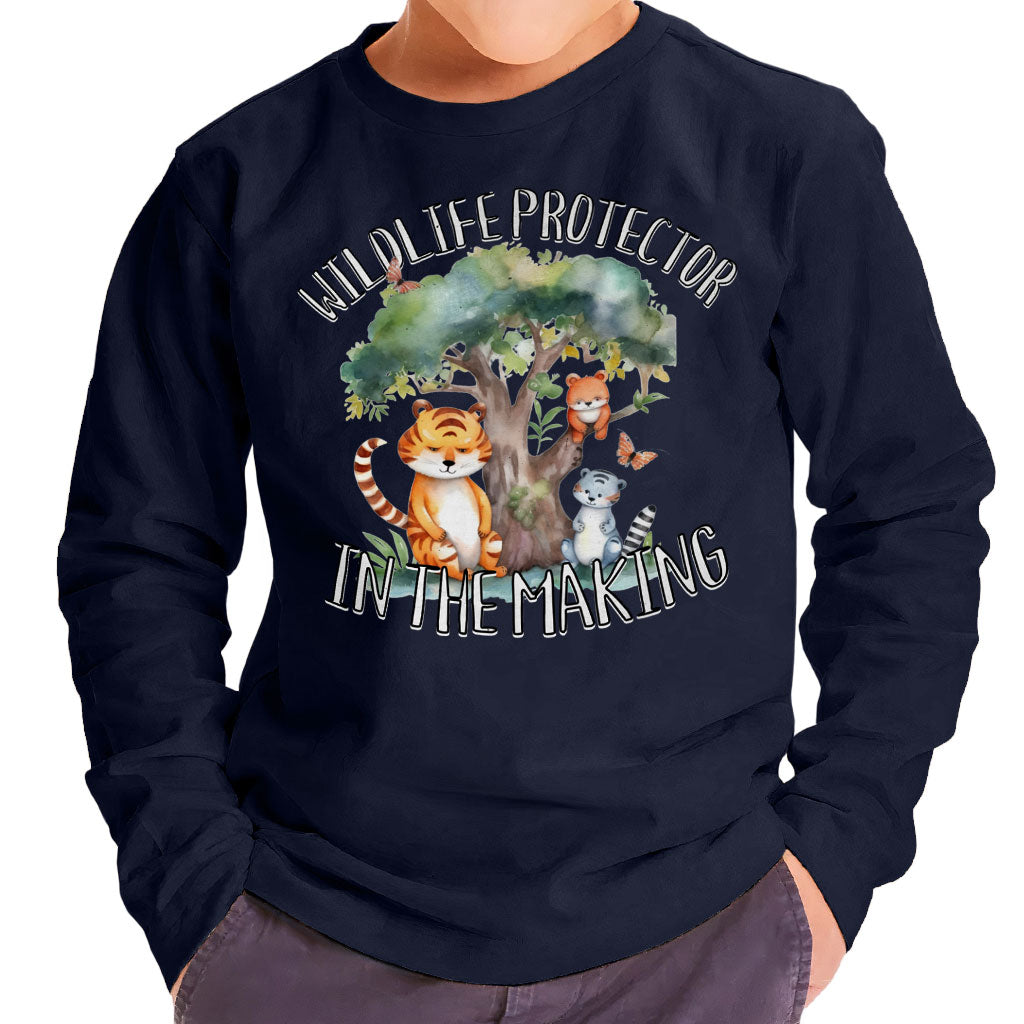 Wildlife Protector Toddler Long Sleeve T-Shirt - Animals Kids' T-Shirt - Themed Long Sleeve Tee