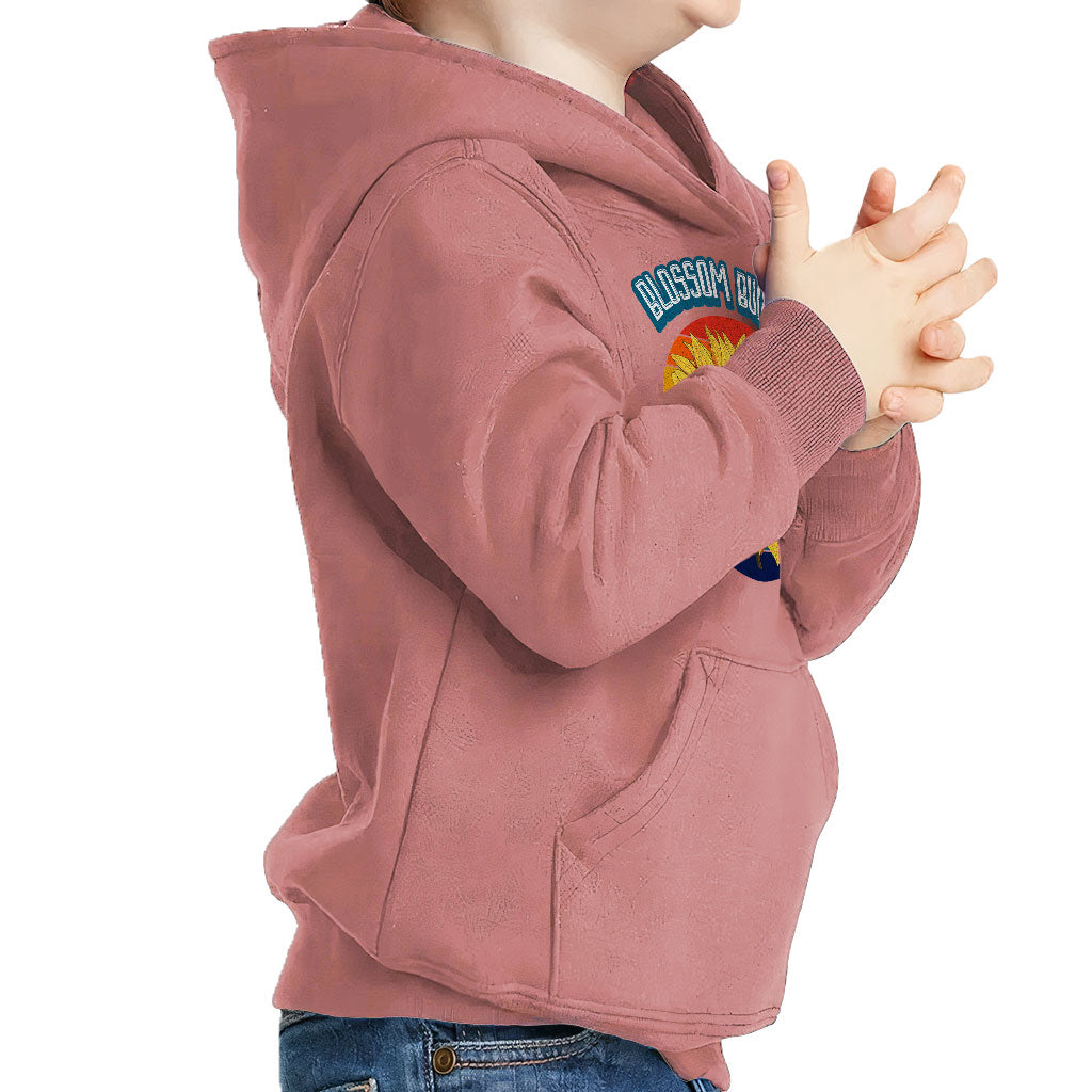 Blossom Buddy Toddler Pullover Hoodie - Flower Sponge Fleece Hoodie - Plant Hoodie for Kids