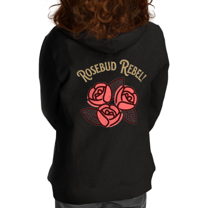Rosebud Rebel Toddler Full-Zip Hoodie - Cute Toddler Hoodie - Flower Themed Kids' Hoodie