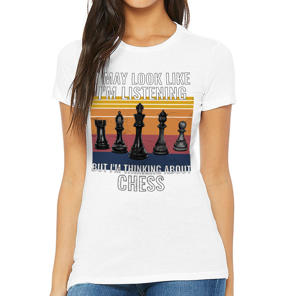 Chess Slim Fit T-Shirt - Bright Women's T-Shirt - Colorful Slim Fit Tee