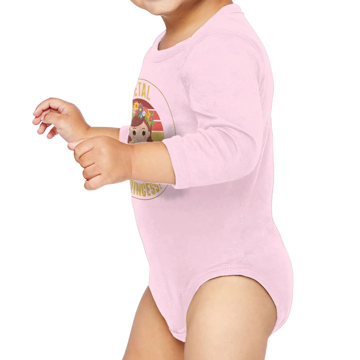 Petal Princess Baby Long Sleeve Onesie - Cute Baby Long Sleeve Bodysuit - Graphic Baby One-Piece