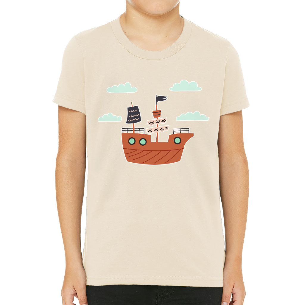 Pirate Ship Kids' T-Shirt - Themed T-Shirt - Bright Art Tee Shirt for Kids