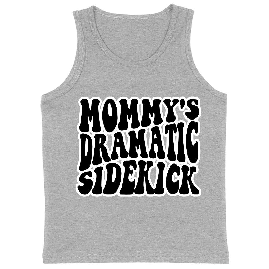 Mommy's Dramatic Sidekick Kids' Jersey Tank - Funny Design Sleeveless T-Shirt - Cool Design Kids' Tank Top