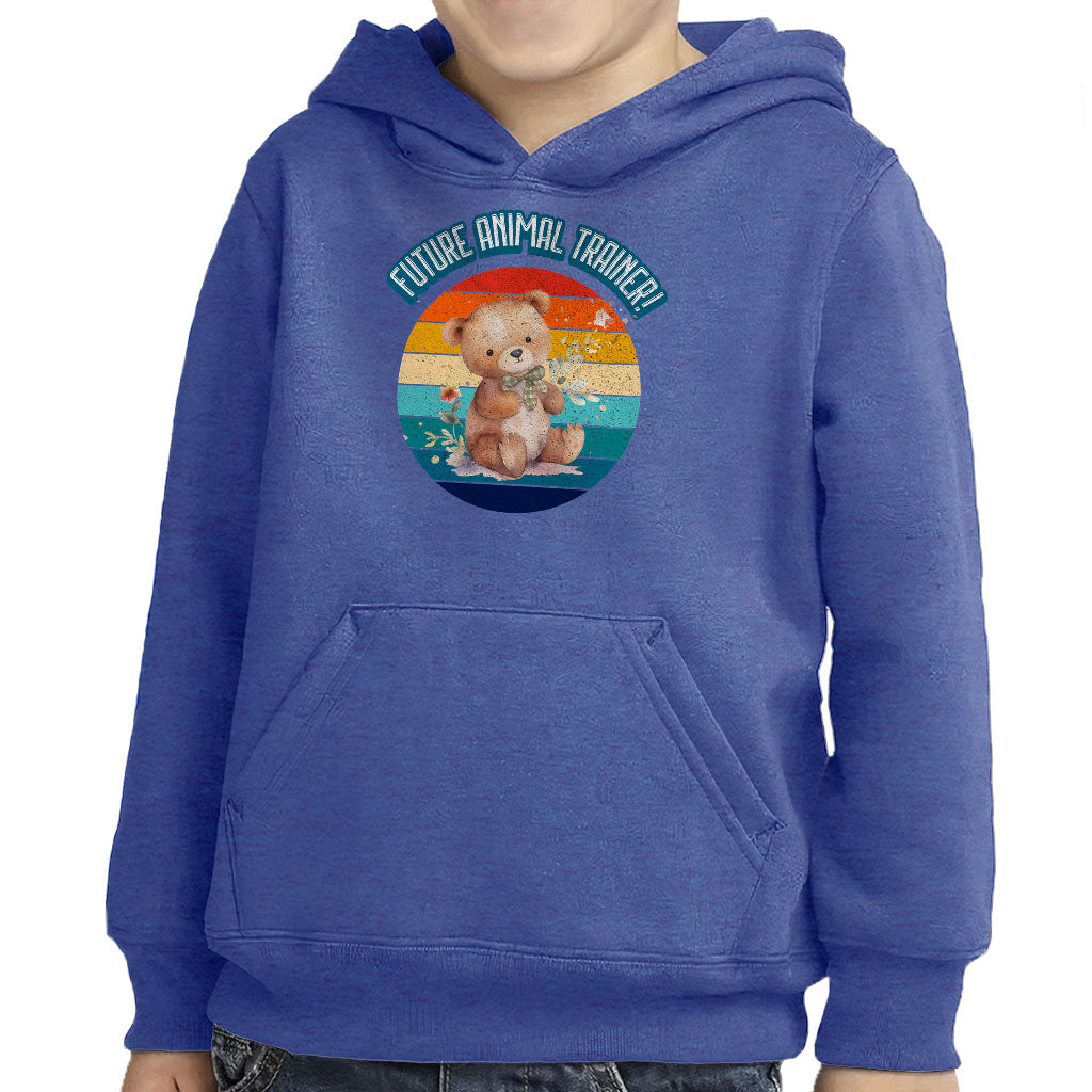 Future Animal Trainer Toddler Pullover Hoodie - Teddy Bear Sponge Fleece Hoodie - Printed Hoodie for Kids
