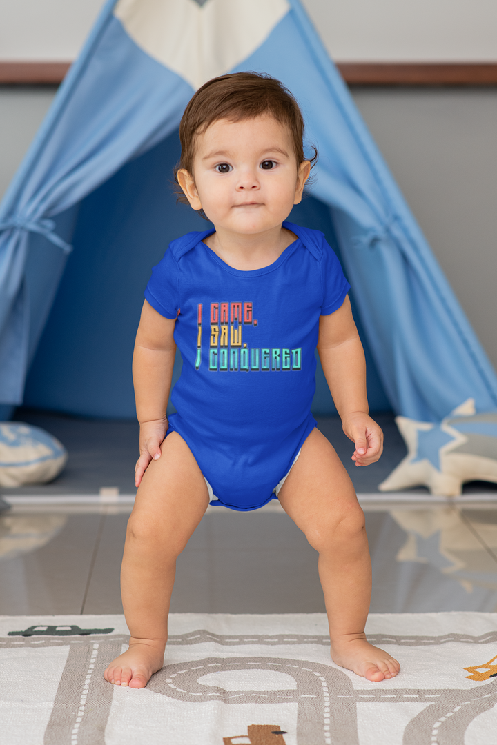 I Came I Saw I Conquered Baby Jersey Onesie - Cool Baby Bodysuit - Best Selling Baby One-Piece