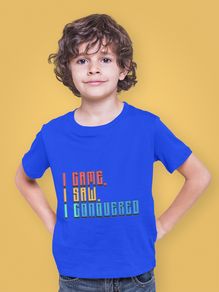 I Came I Saw I Conquered Toddler T-Shirt - Cool Kids' T-Shirt - Best Selling Tee Shirt for Toddler